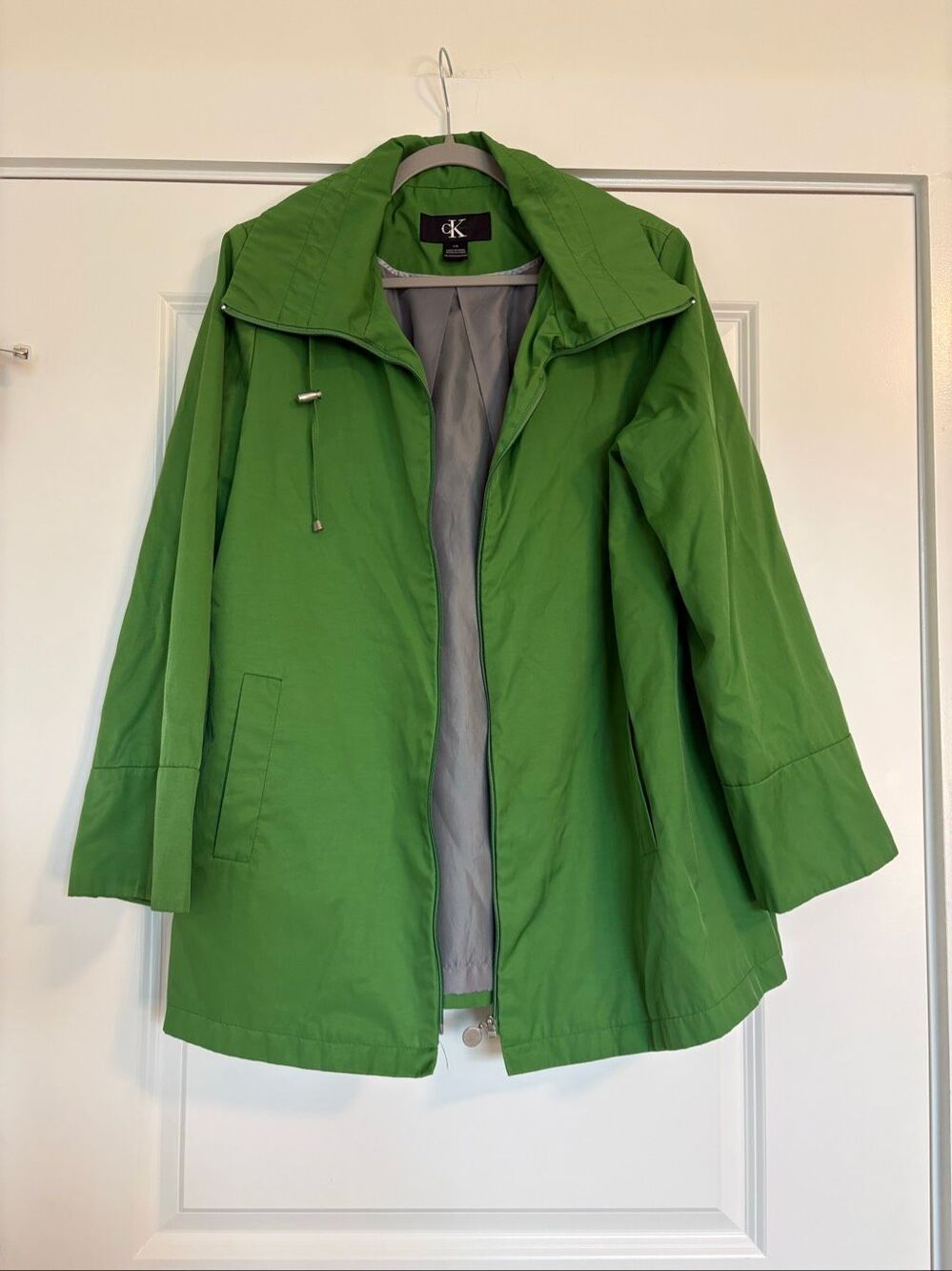 Calvin Klein Green Front Zip Jacket Women’s Size Large